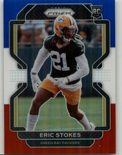 2021 Panini Prizm Eric Stokes Red White and Blue Rookie #433 RC Packers