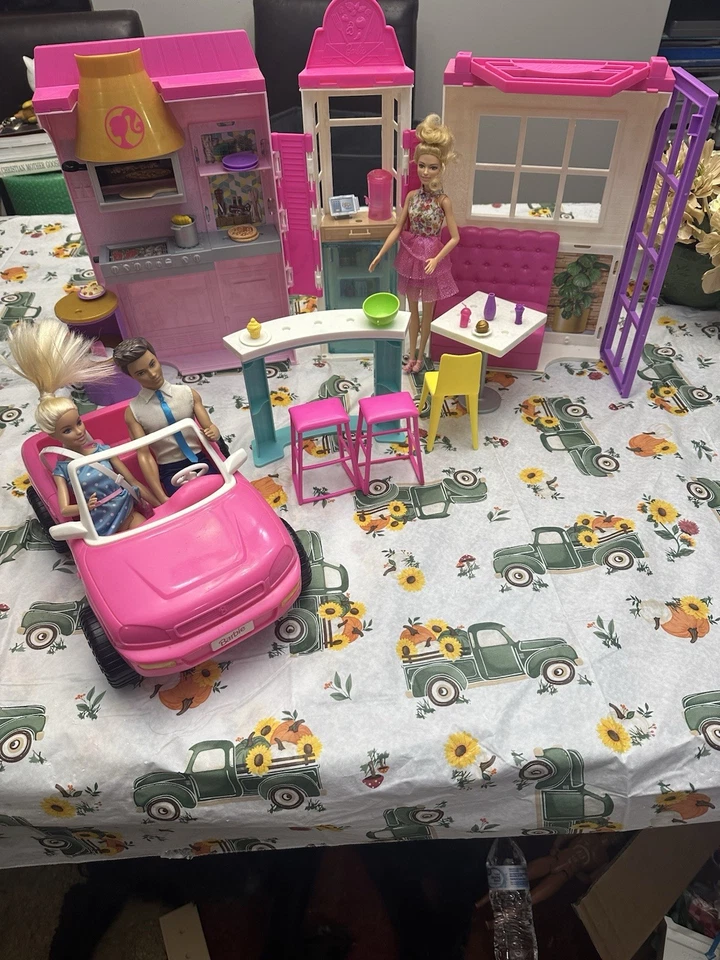 Barbie Cook 'n Grill Restaurante Divertido Viaje Casa Juego Muebles Muñecas Foto 4 de 4