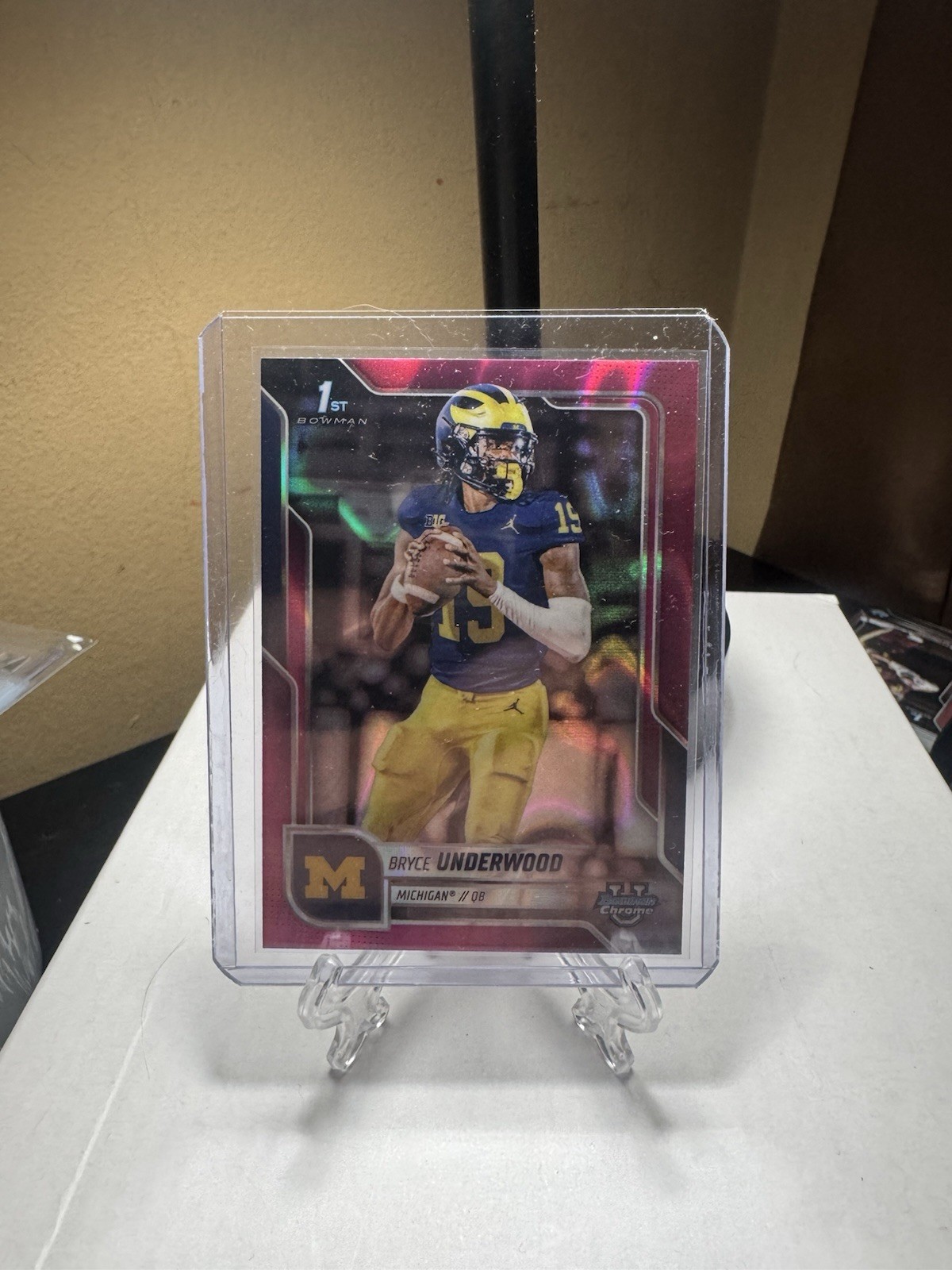 2025 Bowman Chrome University Bryce Underwood 1st Pink Lava #196 Michigan