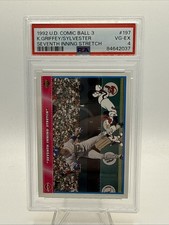 1992 Upper Deck Comic Ball 3 - KEN GRIFFEY JR / SYLVESTER - Card #197  PSA 4