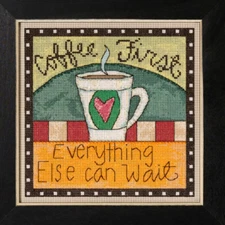 Mill Hill Sticks Counted Cross Stitch Kit Coffee First Everyday Series 2022