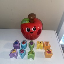 Leap Frog Spin  Change Apple Shape Sorter Interactive Learning Toy Fruit 2022