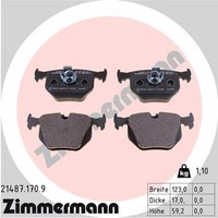 Bremsbelagsatz Scheibenbremse Pb:Z Zimmermann 21487.170.9 FüR Bmw Rover E38 E39