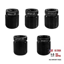 5PCS Gear Shift Knob Adapter Kit, Aluminum Shifter Handle Nut Inserts Fit