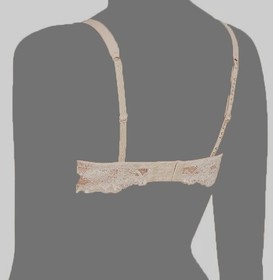La Perla Women's Beige Solid Tres Souple Underwired Lace Back Bra Size 32B
