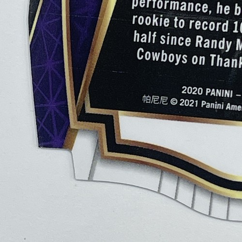 2020 Panini Select - Premier Level Tri-Color Prizm Die-Cut #161 Justin Jefferson - Picture 10 of 13