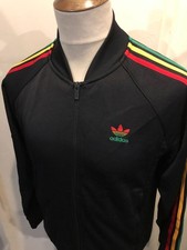 RETRO ADIDAS TRACKSUIT TOP SIZE SMALL BLACK