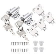 Sliding Door Window Lock for Horizontal Sliding Windows Pack of 2,Silver