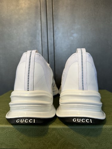 Gucci scarpe da ginnastica uomo tecniche GG bianche runner taglia 13UK/14US - Foto 7 di 12