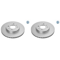 2X MEYLE-PD 256Mm Bremsscheiben Vorne Passend FüR Hyundai Accent I20 Solaris KIA