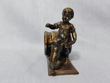 Victorian Figural Napkin Ring Girl with Dog