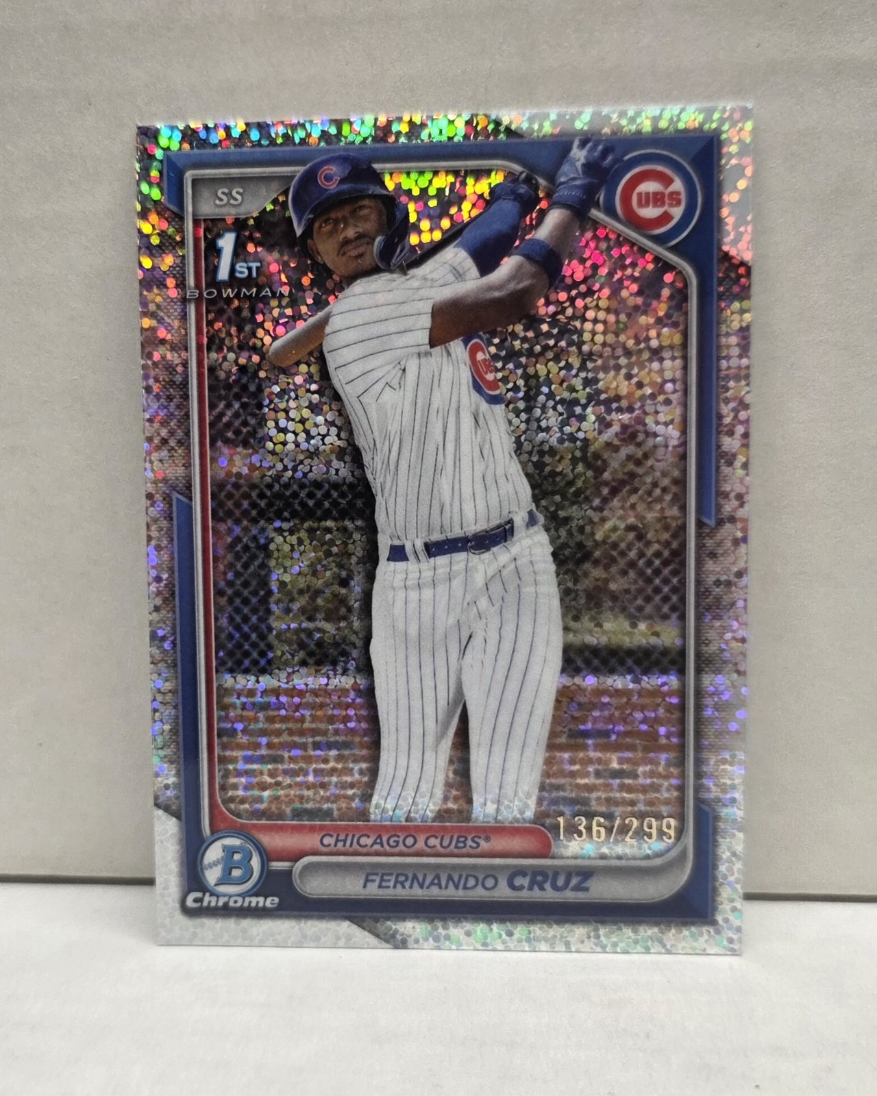 FERNANDO CRUZ 2024 Bowman Chrome Prospects SPECKLE REFRACTOR ~ Cubs 1st RC /299