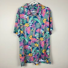Chubbies Polo Mens XXL The Wild Color Print Stretch Performance Golf Tropical