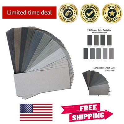Efficient 45Pcs Sandpaper Pack   Fine to Superfine Grits for Precision Finishing