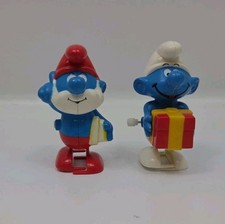 Vintage 1982 Galoob Smurf Wind Up Toys Not Working Papa Smurf