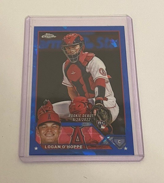 2023 Topps Chrome Update Sapphire Rookie Debut Logan O'Hoppe #USCS93 RC b4Y
