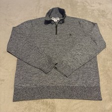Original Penguin Men's Marled Gray Quarter-Zip Sweater - Size M
