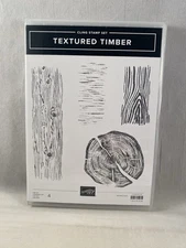 TEXTURED TIMBER Stamp Set Stampin Up Wood Background Kiss Technique 2508