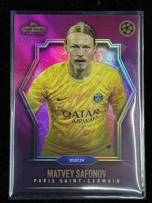 Matvey Safonov Paris Saint Germain Parallel /75 2024 Topps Summer Signings UCC