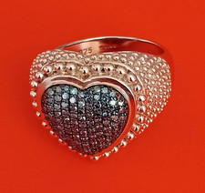 Gemporia 1/2 Carat Blue Diamond Sterling Silver Ring with certificate