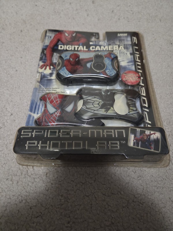 Spider-Man 3 Digital Camera w Three Face Plates New In Box Never Opened 2007