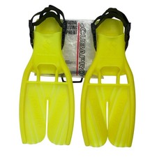 ScubaPro Twin Jet Sz Medium Open Heel Scuba Pro Yellow Diving Snorkeling Fins