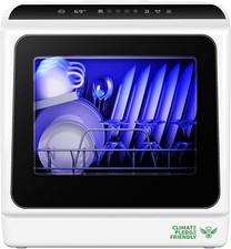 EUHOMY Portable Countertop Dishwasher 6 Programs 5L Tank 167&deg;F for Apartment RV