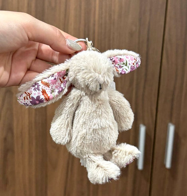 SALE Jellycat Blossom Beige Bunny Bag Charm Plush Rabbit Keychain Gift Cute Toy