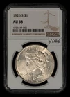 1926-S $1 Silver Peace Dollar - NGC AU 58 - SKU-X6845
