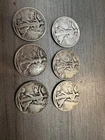 6 six Walking Liberty Half Dollars — all 90% U.S. silver $ 3 FV Face value BID!