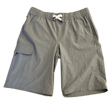 Tommy Hilfiger Boys Utility Shorts Gray Pull-On Cargo Shorts Size Large 16/18