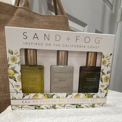 SAND + FOG Eau de Parfum Oil Italian Citrus, Vanilla Musk, Fleur de Vanille Rol 