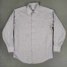 Brooks Brothers Shirt Mens 15-32 Button Down Striped Oxford USA Made VTG