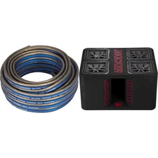 Kicker 47QL7R122 12-Inch (30cm) Loaded Ported Quad Box, 2-Ohm w/ Speaker Wire...