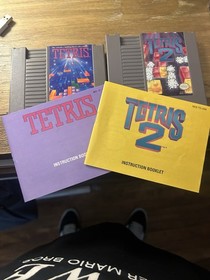 Tetris and Tetris 2 NES CIB Complete In Box W/ Manual