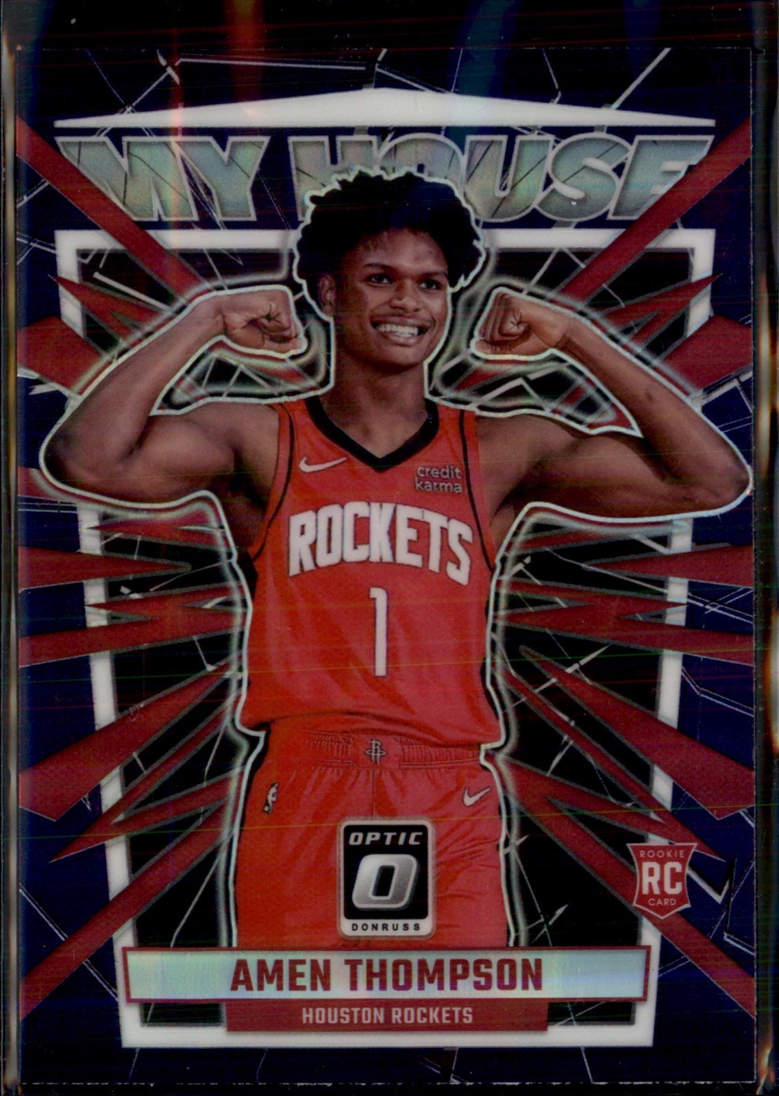 2023-24 Donruss Optic Amen Thompson My House Purple Holo Prizm Rookie RC #19