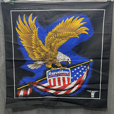 Easyriders Biker Eagle American Flag Bandana Scarf 50/50 Cotton Poly USA Black