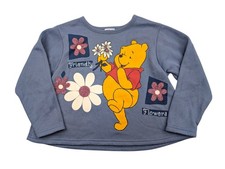 VTG Kids Disney Winnie The Pooh Shirt Long Sleeve Sweatshirt Pooh Bear Girls 6x