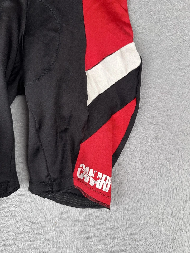 Велосипедные шорты CAMPI мужские средние черные красные с подкладкой сделано в США лайкра замша - Изображение 2 из 4