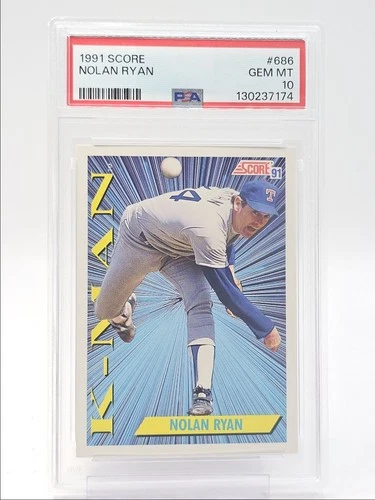 NOLAN RYAN 1991 SCORE K-MAN BASEBALL TEXAS RANGERS #686 PSA 10 Q5346