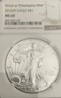 U.S. Mint American Eagle 1 oz Silver NGC/PCGS MS69/MS70 Coins 1987-2016
