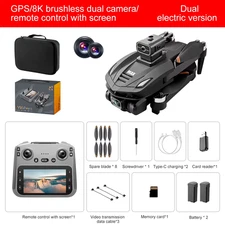 V168 Max Mini Drone Screen Ccontrol 8K HD Dual Cameras Remote 5G WIFI FPV Remote