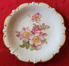 SCHUMANN ARZBERG Bavaria *WILD ROSE* 11 3/4" Scalloped CHOP PLATE ROUND PLATTER