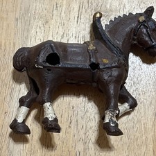 VINTAGE CAST IRON CLYDESDALE DRAFT HORSE FOR HORSE DRAWN WAGON