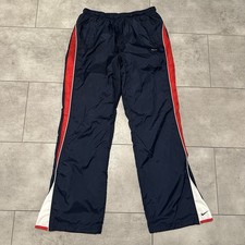 Vintage Y2K Nike Track Pants Navy Blue White Red XL