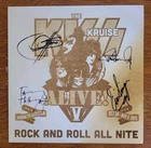 KISS Kruise SIGNED Alive V Rock and Roll All Nite LP 2015 SIMMONS STANLEY EX/EX