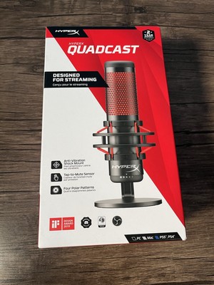 HyperX QuadCast Wired Multi-Pattern Condenser Microphone NEW SEALED FAST SHIP