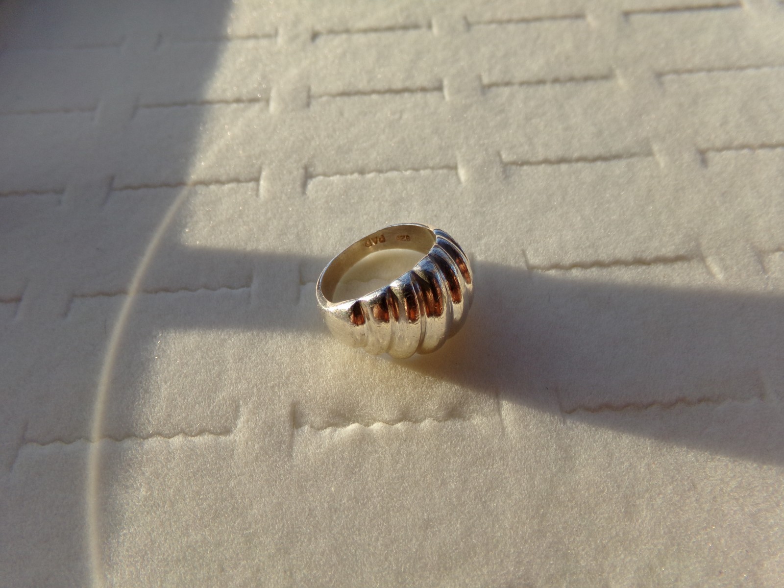 Solid Sterling Silver 925 Ring Size 5.5 Signed PAD - image 5