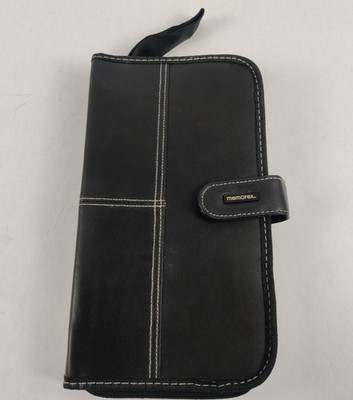 Memorex Black CD-ROM Disc Zipper Case Holder  64 Disc Capacity - Faux Leather