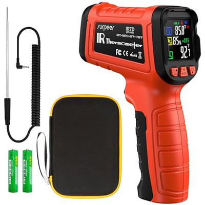 Infrared Thermometer Temperature Gun -58°F to 1796°, 16:1 Non Contact Laser